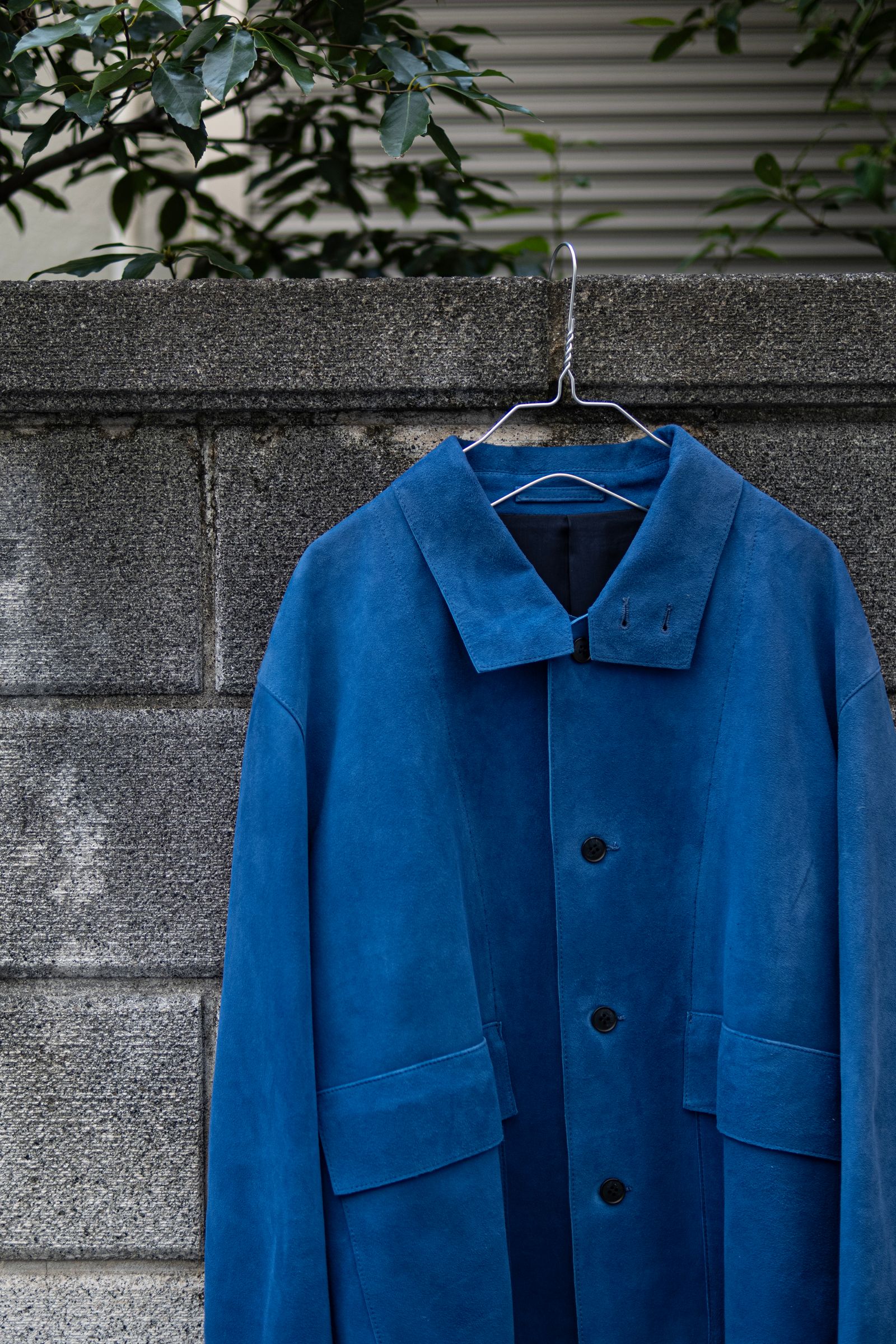 【GEN IZAWAx71MICHAEL】classic leather jacket / BLUE