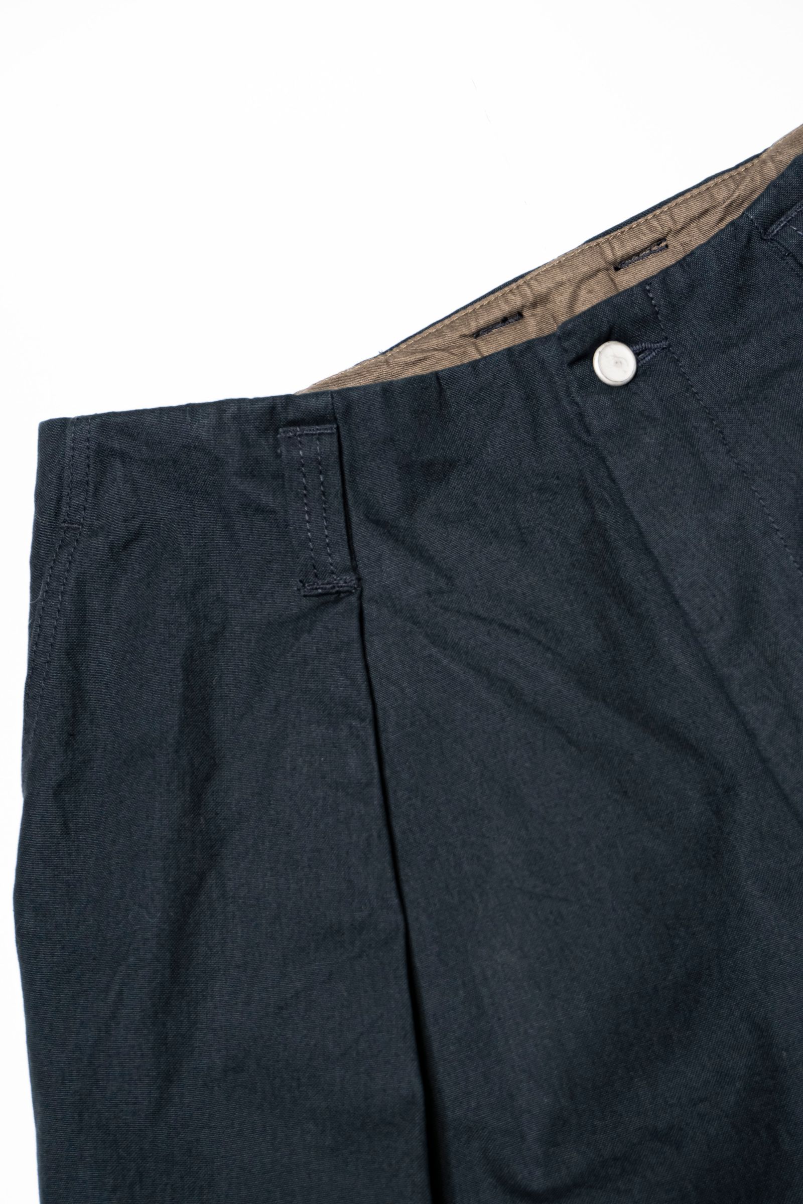 roundabout - Double Canvas Deep Tuck Pants / Dark Green | Retikle