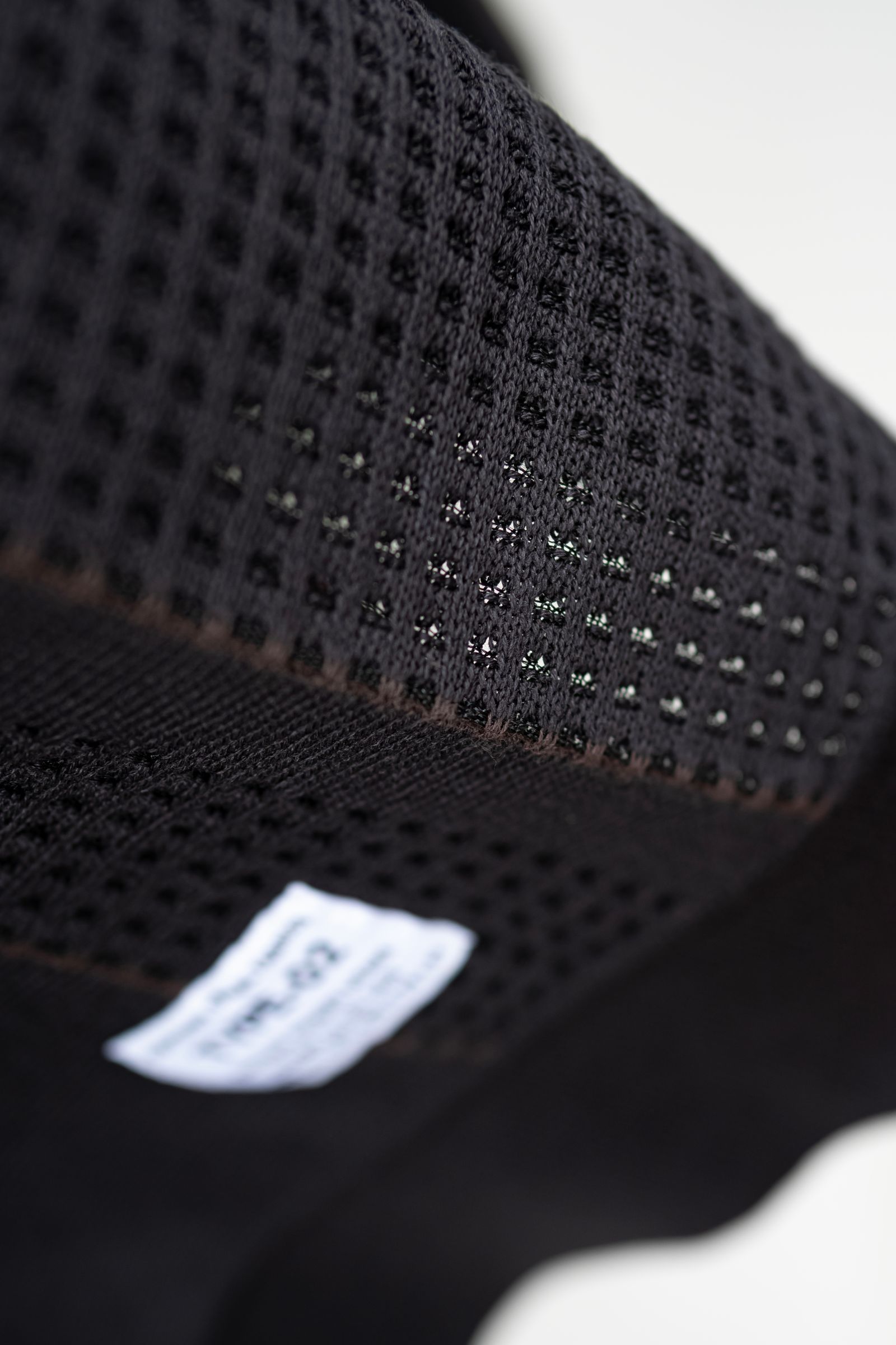 Grandfather knit polo / BLACK