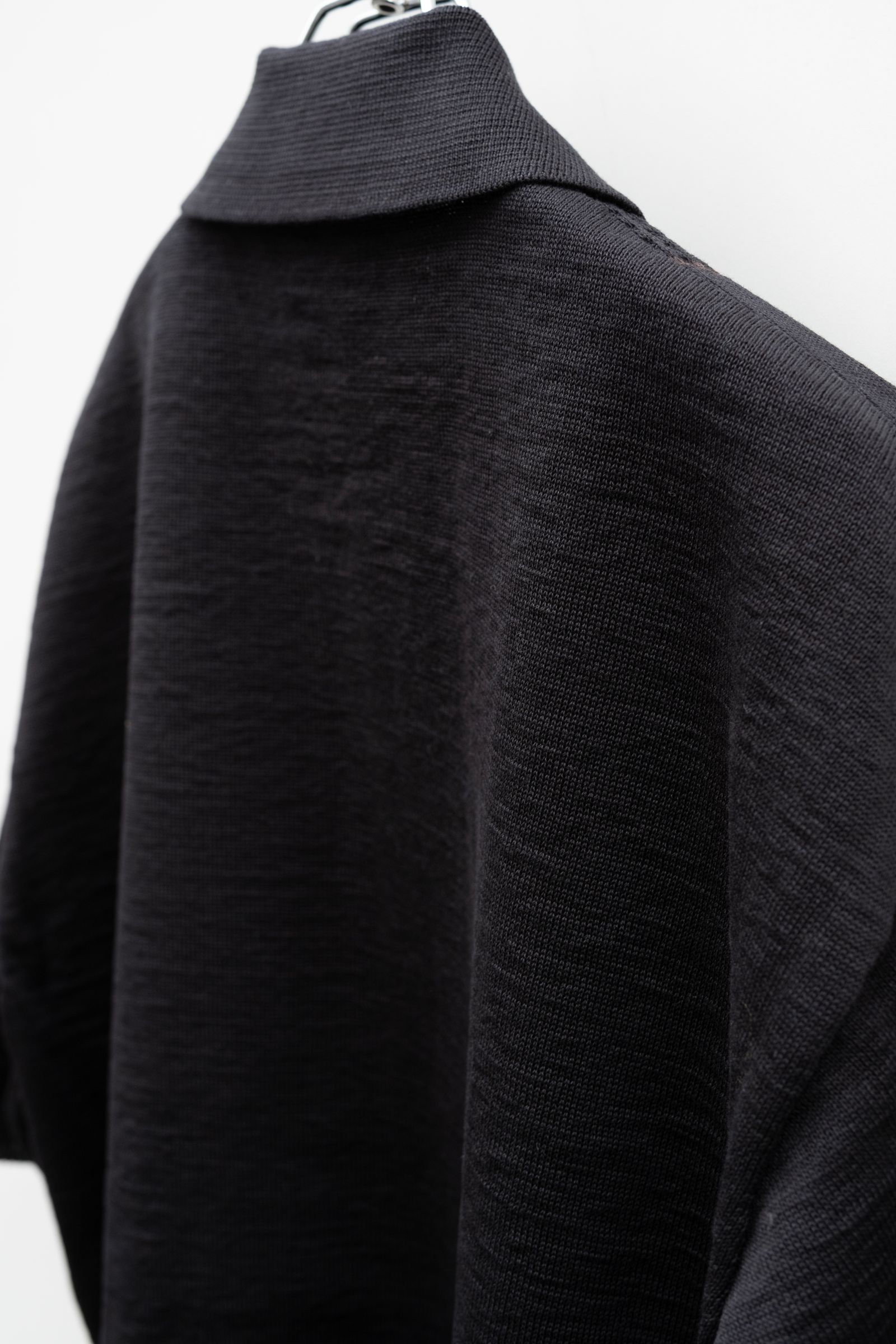 elephant TRIBAL fabrics - Grandfather knit polo / BLACK | Retikle