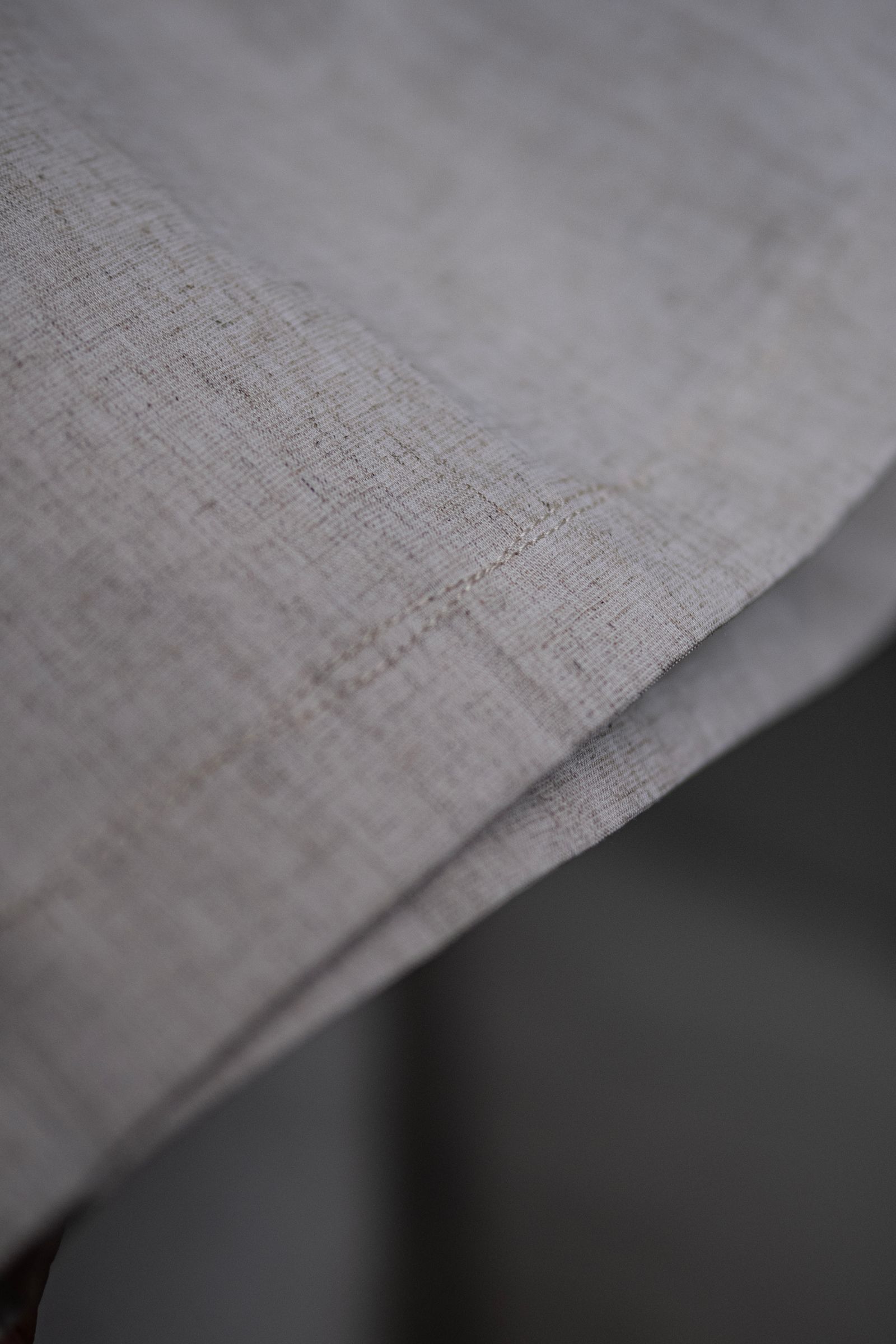 Polyester linen L Pocket Half Pants / kinari