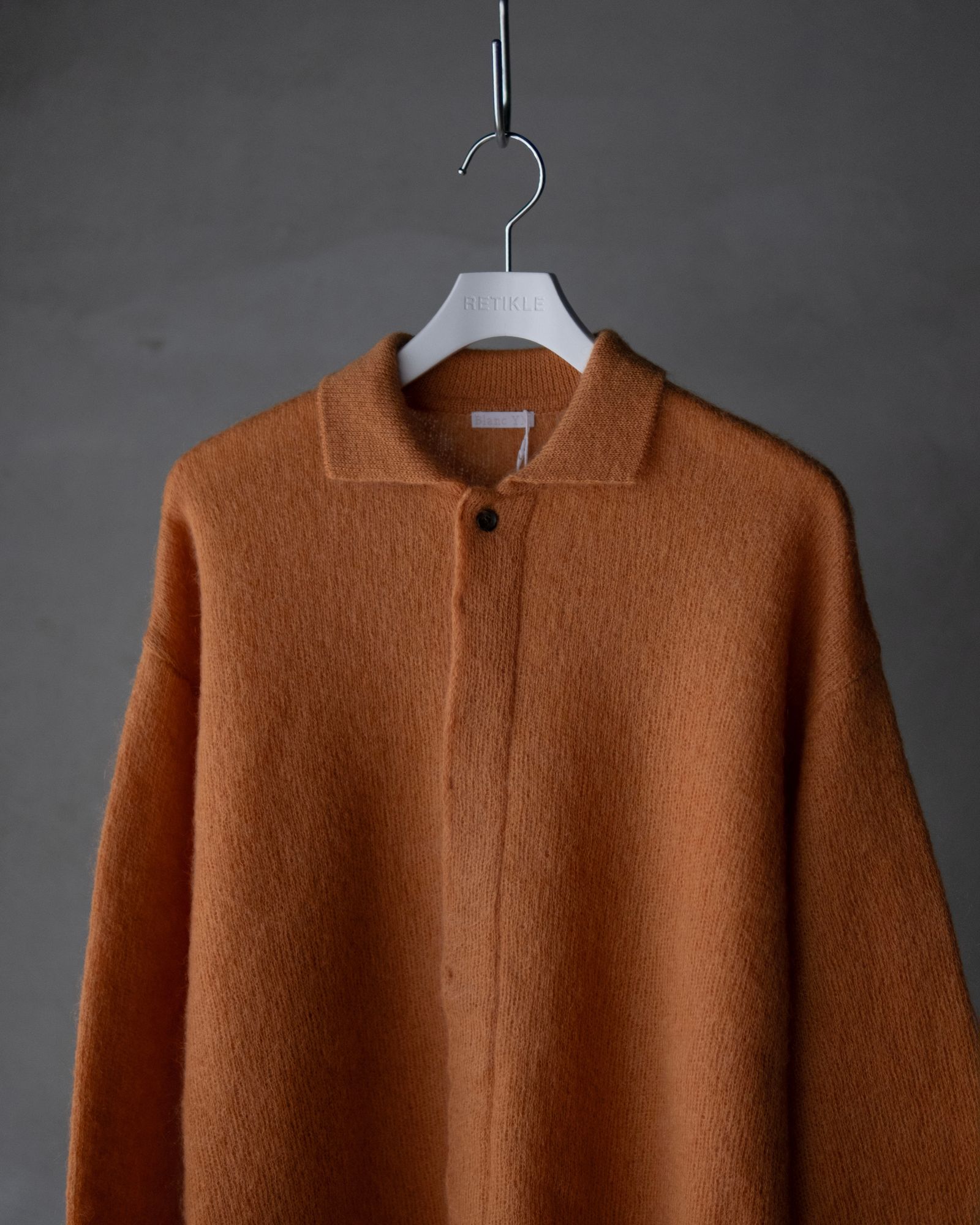 Kid Mohair Knit Shirts / Orange