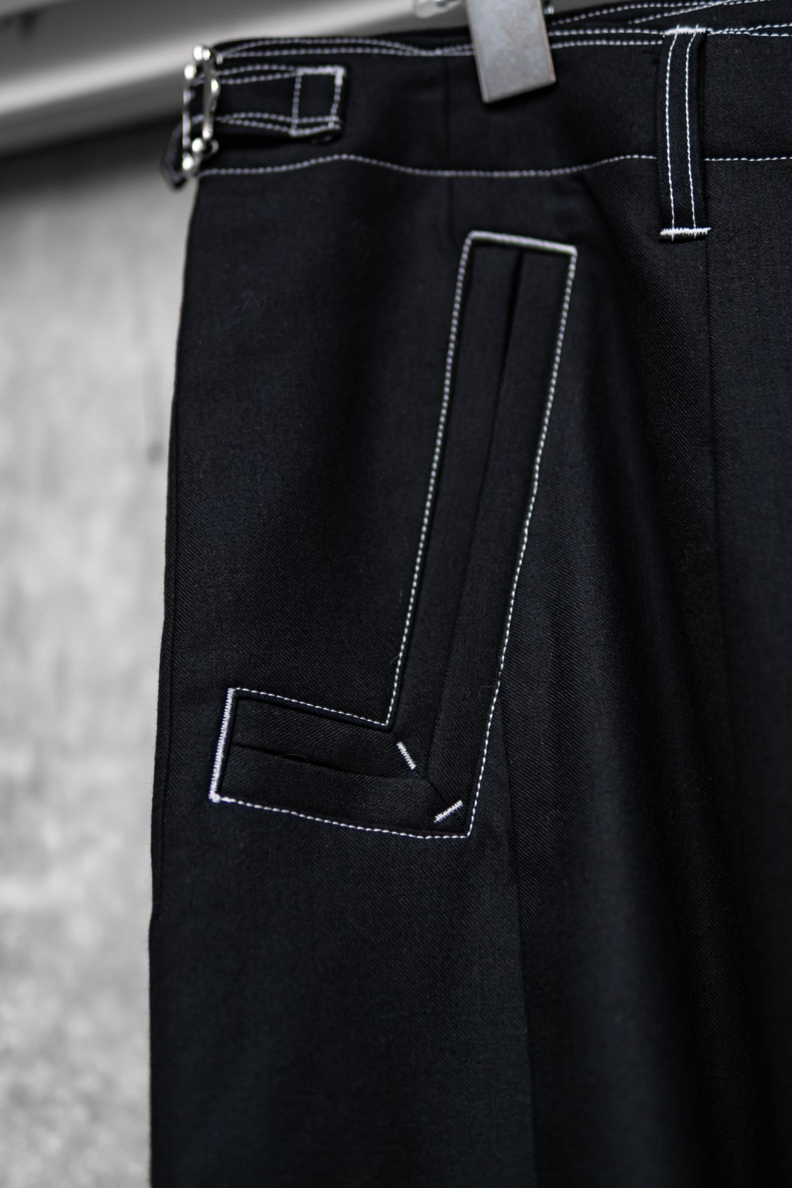 SIRO COMPACT WIDE CEREMONY “MC” TROUSERS / Black