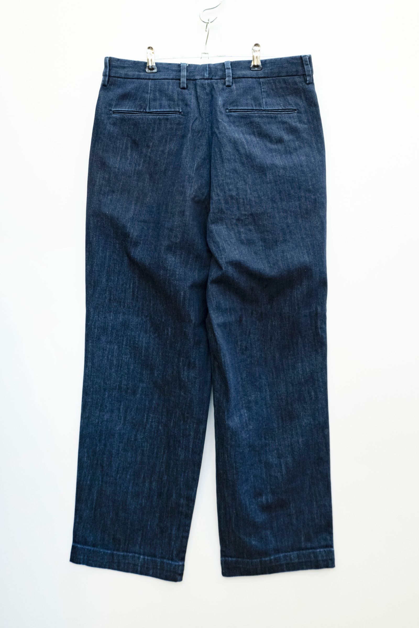 gen izawa（ゲンイザワ）1TUCK WIDE SLACKS DENIM azNRS-m75094081735 |  karishmahealing.com