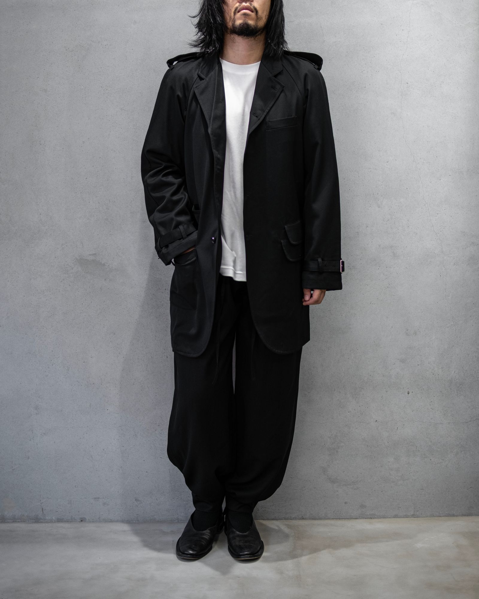 Raglan Long Jacket / Black