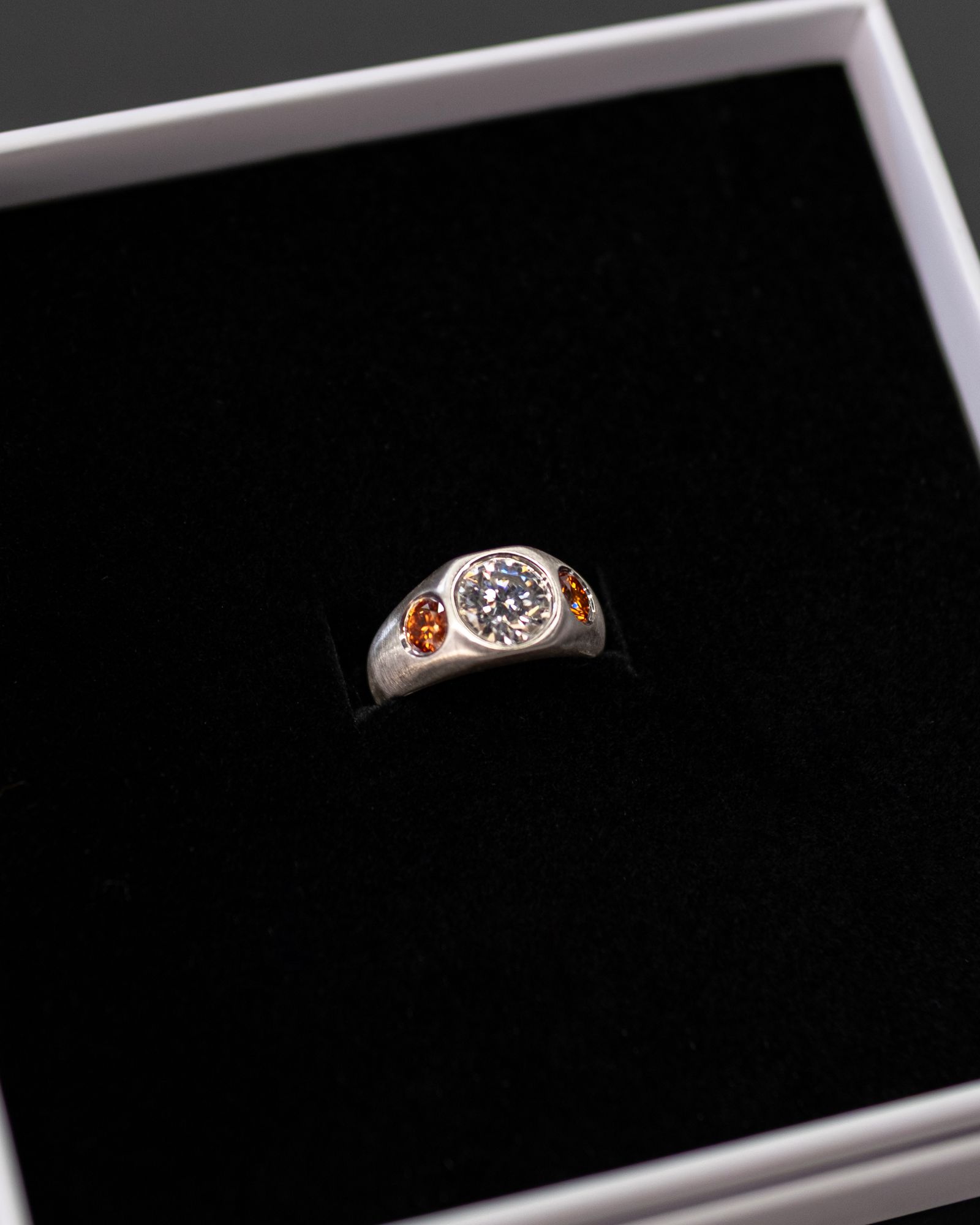 Cub Ring / Silver/Amber