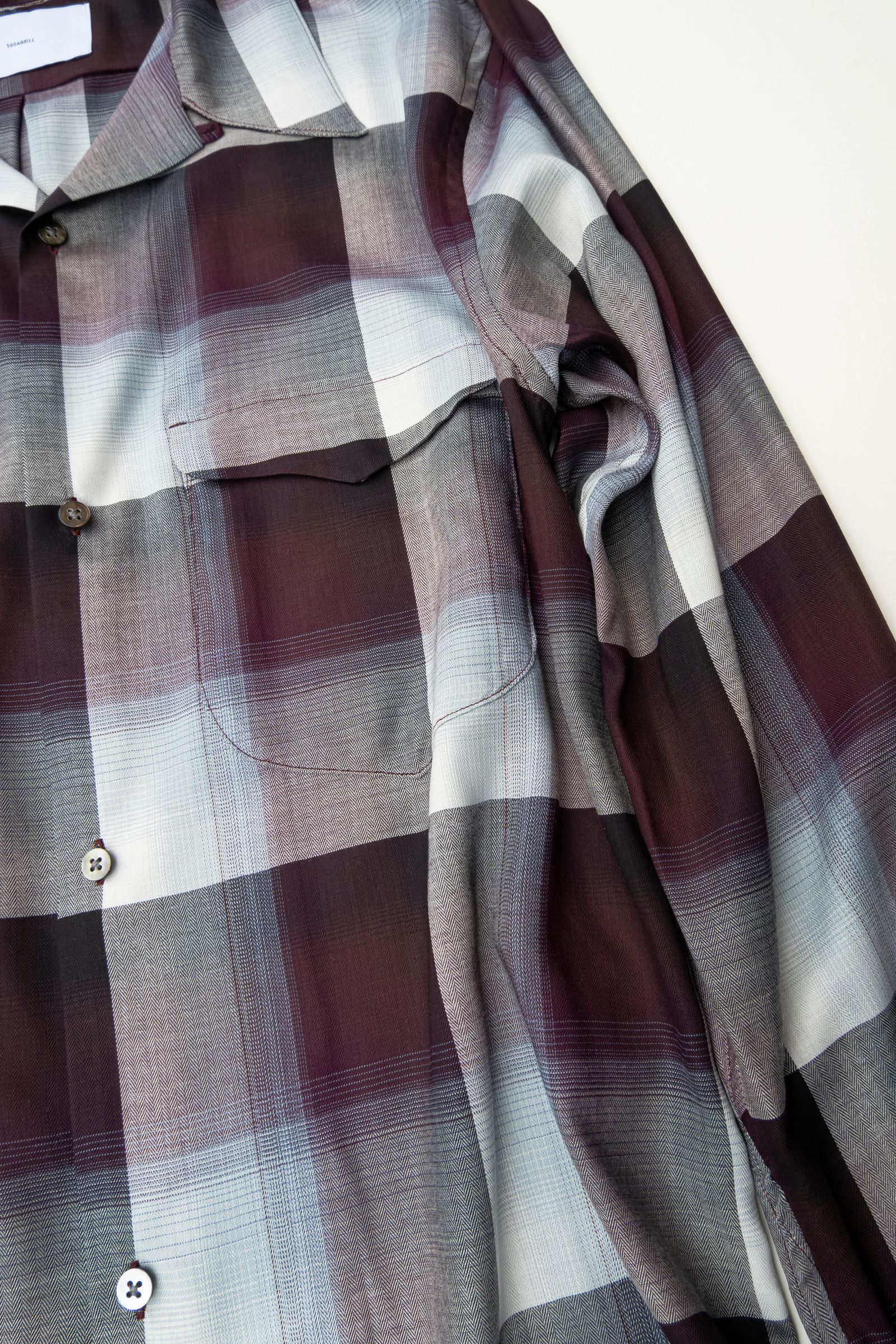 OMBRE OPEN COLLER SHIRT / PURPLE