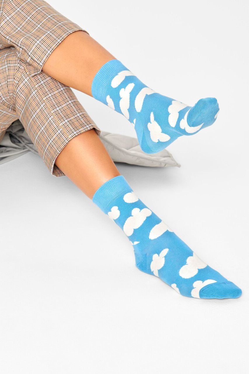 Cloudy Sock / 雲柄クルーソックス
