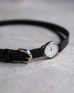 Vintage Watch Belt - Narrow / Black