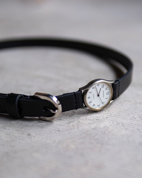 Vintage Watch Belt - Narrow / Black