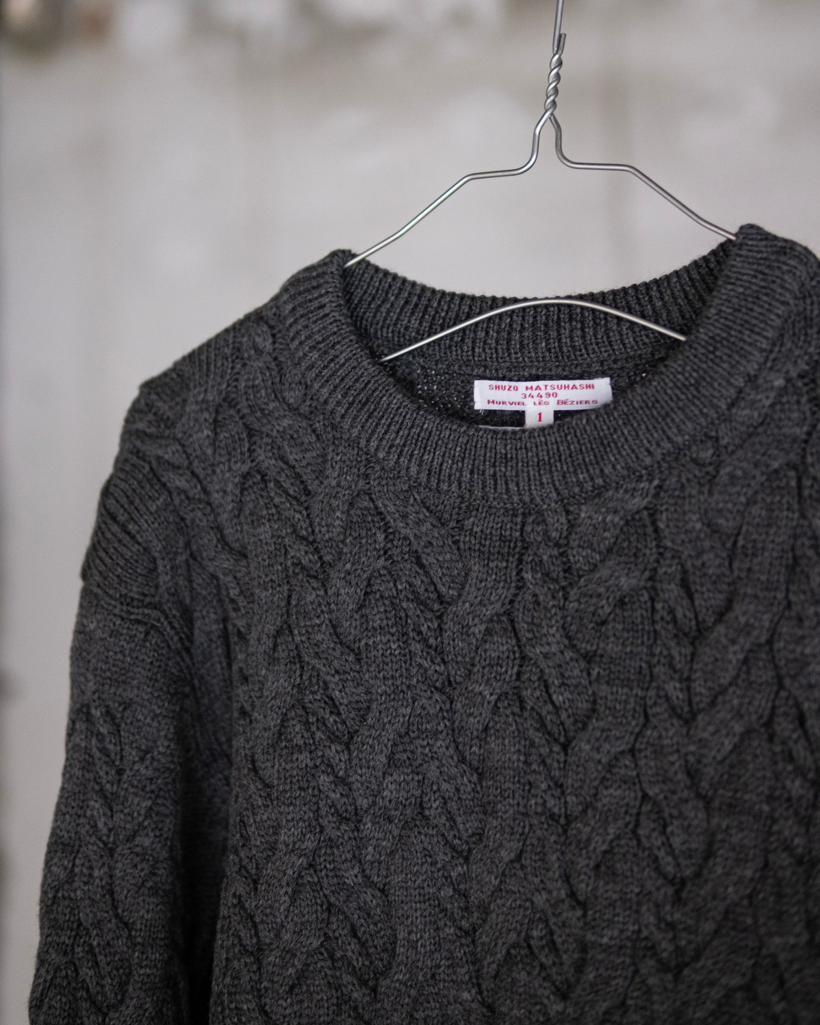Cable Knit in Mérinos d'Arles / Gray Melange