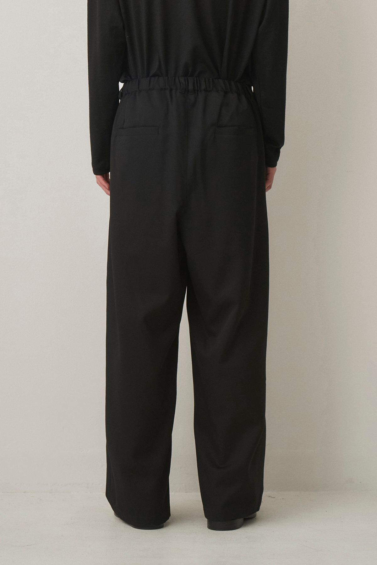 2TUCK WIDE EASY PANTS / BLACK