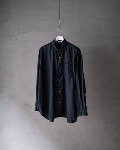 Broad Cotton Wide Shirts / Navy