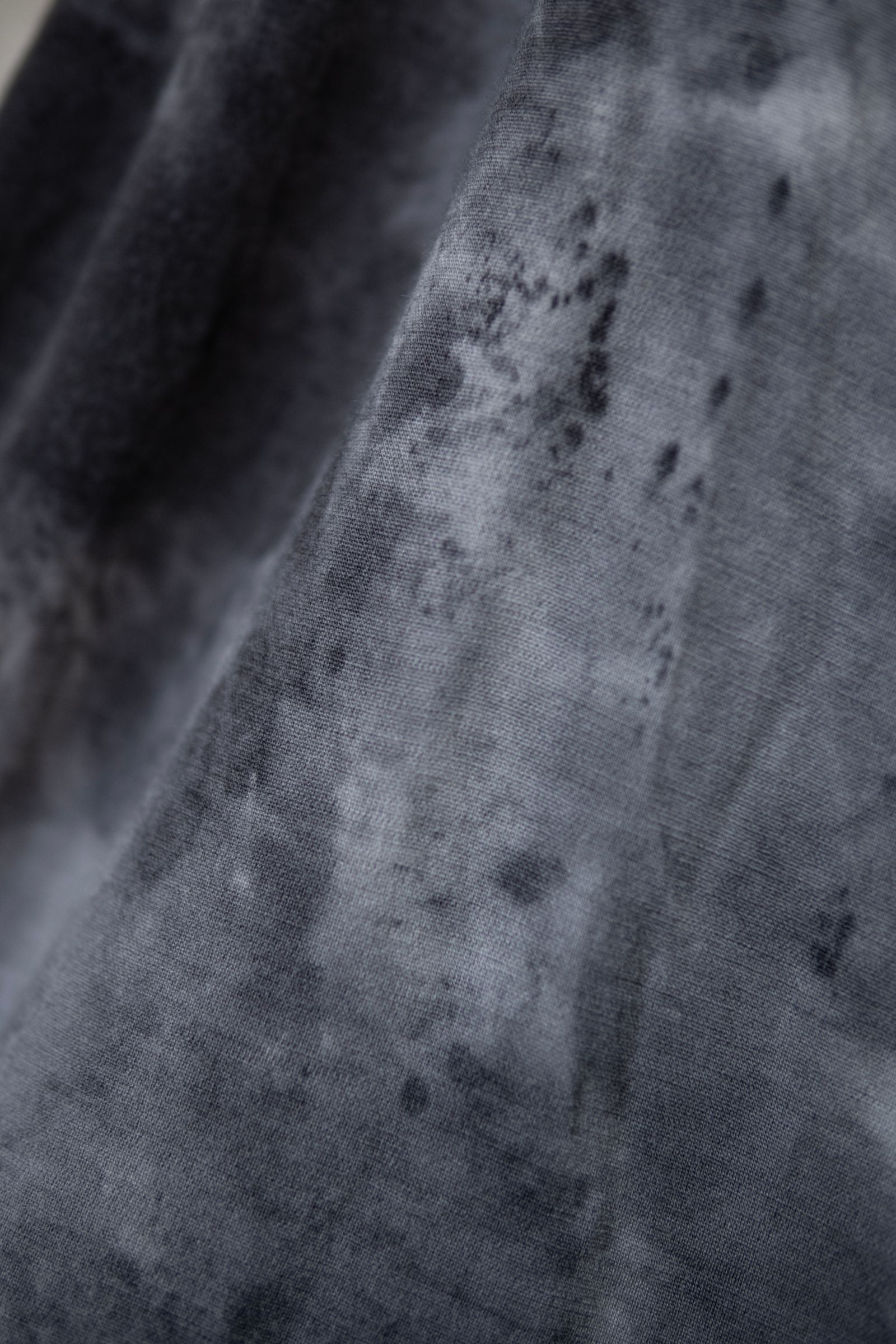 【INNAT×KANEMASA PHIL.】WOOL TIE-DYE FOOTBALL TEE / Black