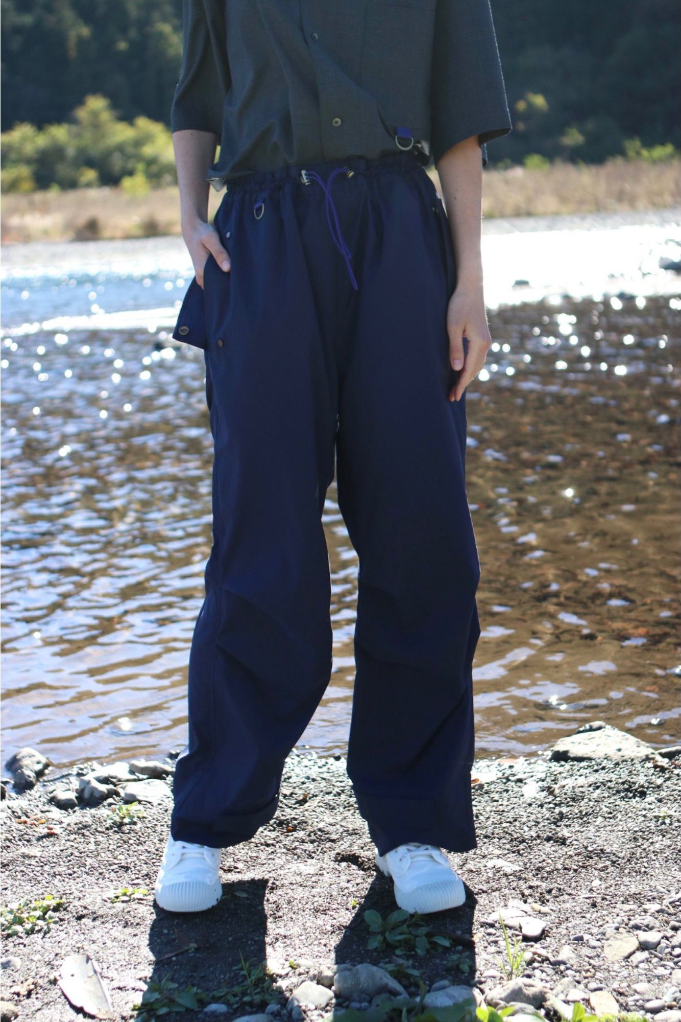 Active Easy Pants / flower navy