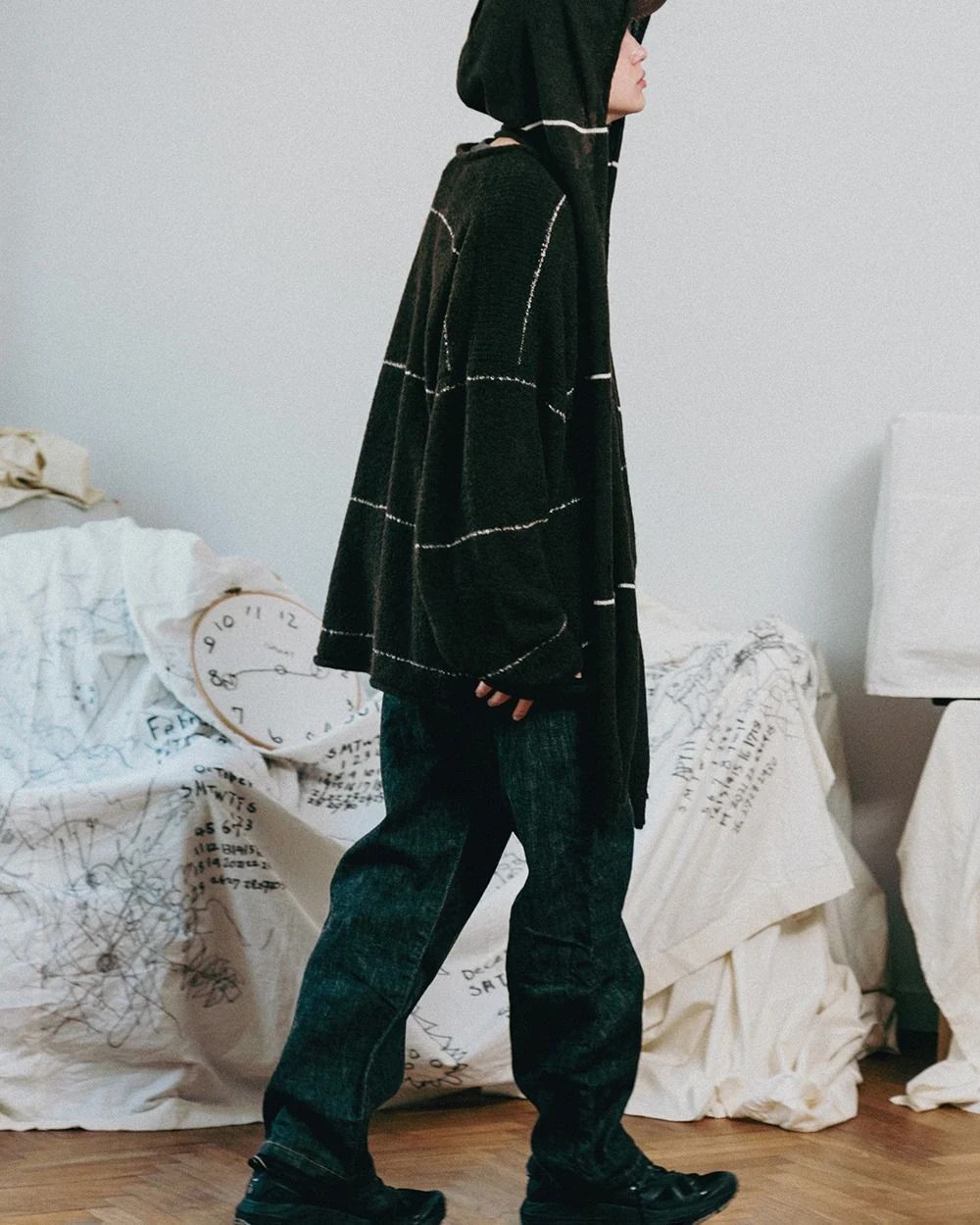 5P STRAIGHT DENIM PANTS / One Wash Black