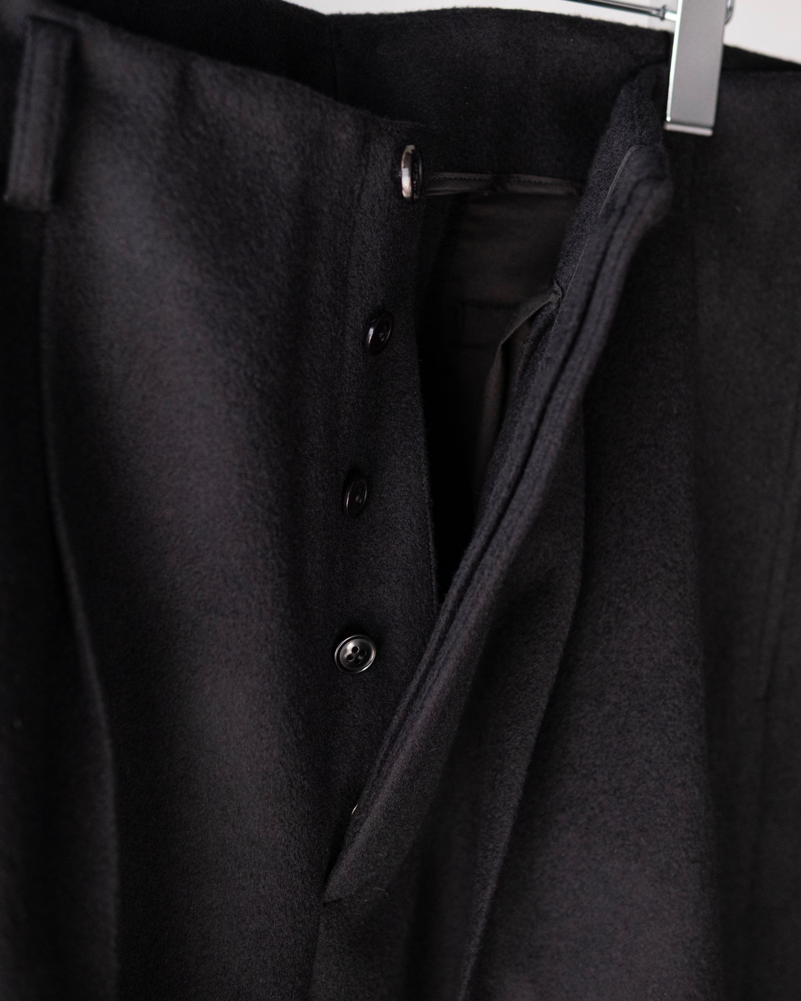 Wool Cashmere Trousers / Black
