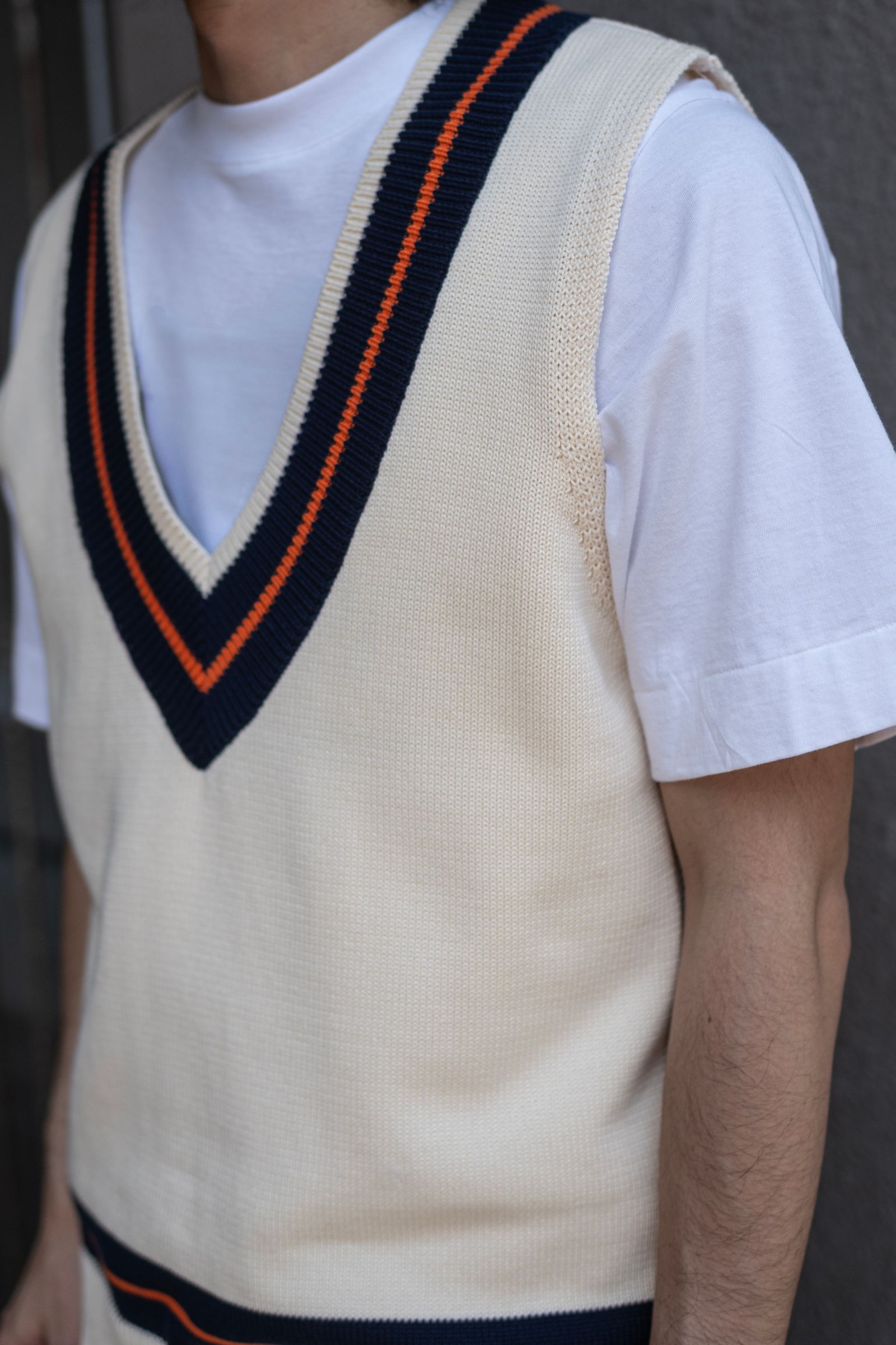 TILDEN KNIT VEST / ivory