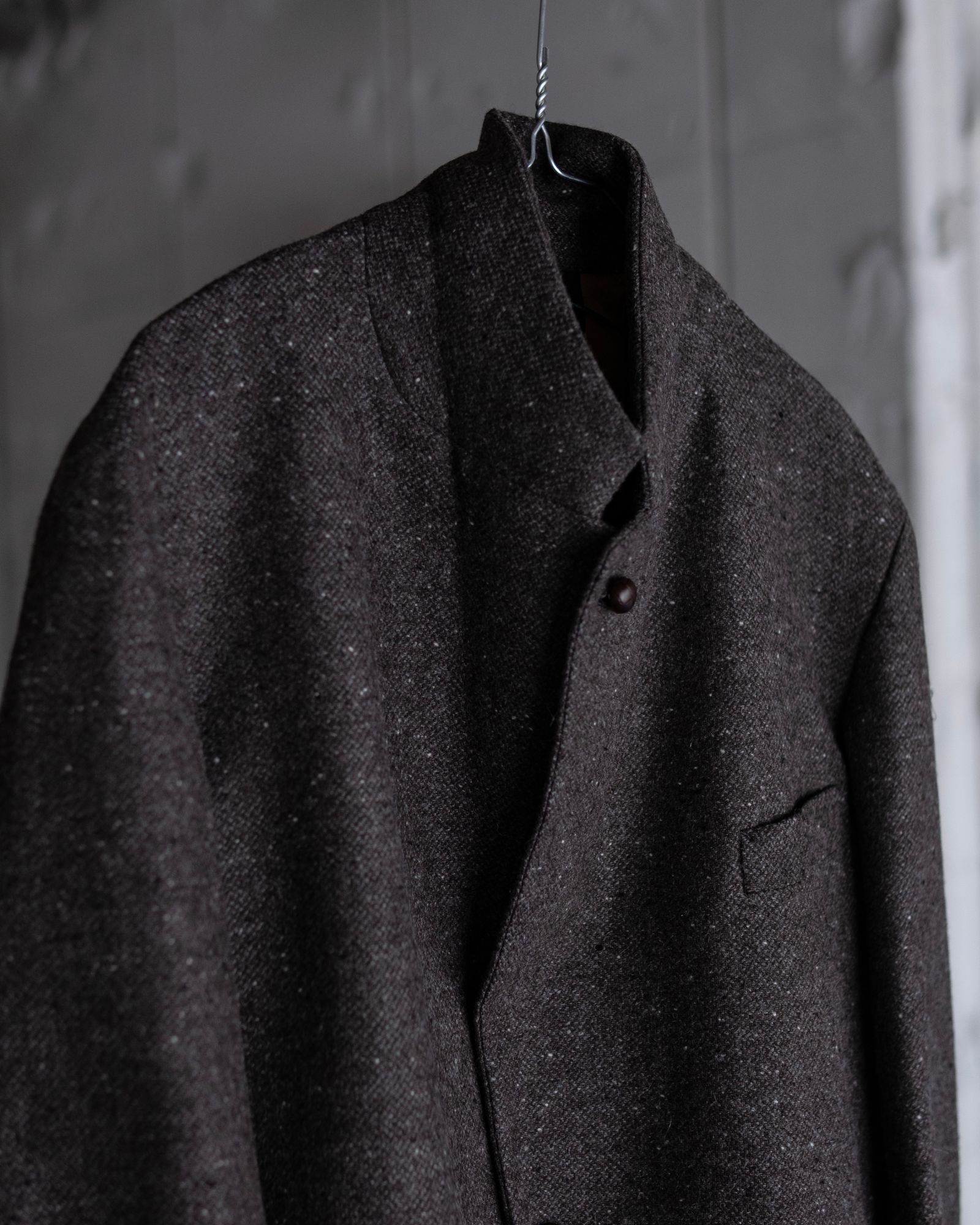 SINGLE-BREASTED 2BUTTON COMFORT-FIT LINED JACKET / MOCHA GREY