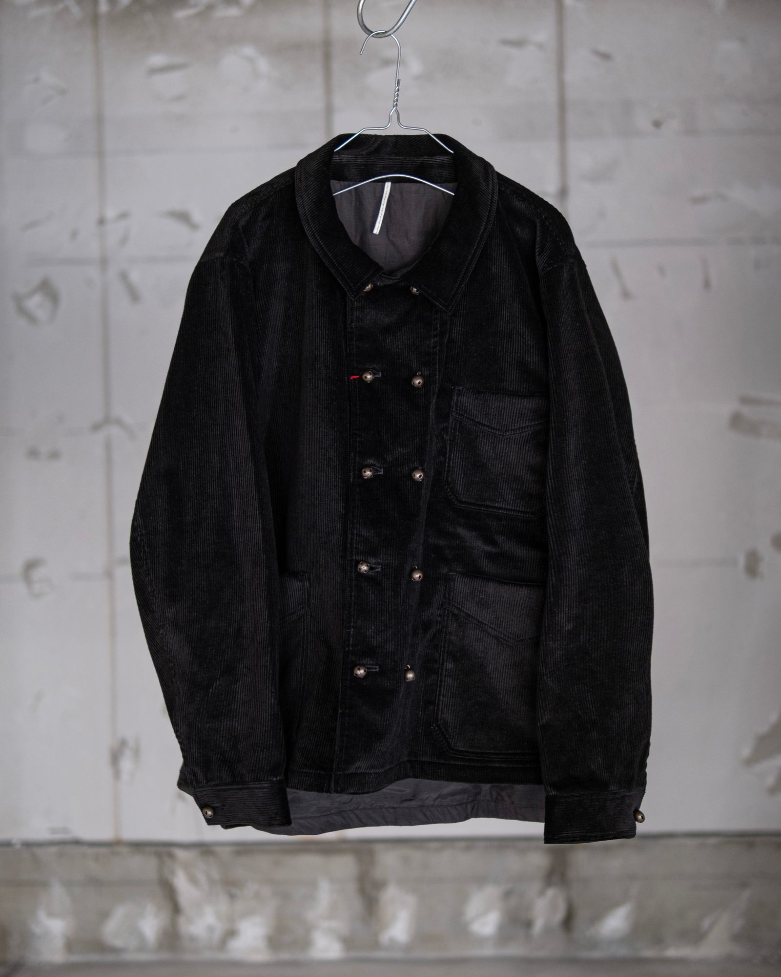 DOUBLE BREASTED COVERALL / BLACK