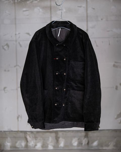 DOUBLE BREASTED COVERALL / BLACK