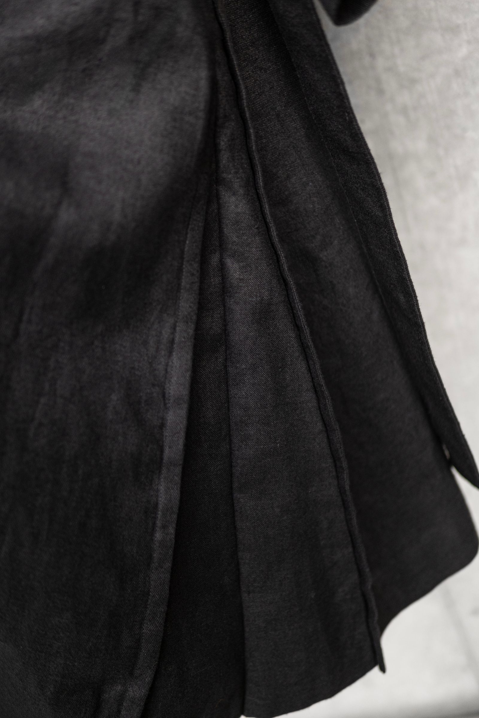 HEMP OVERSIZE BALMACAN COAT / Black