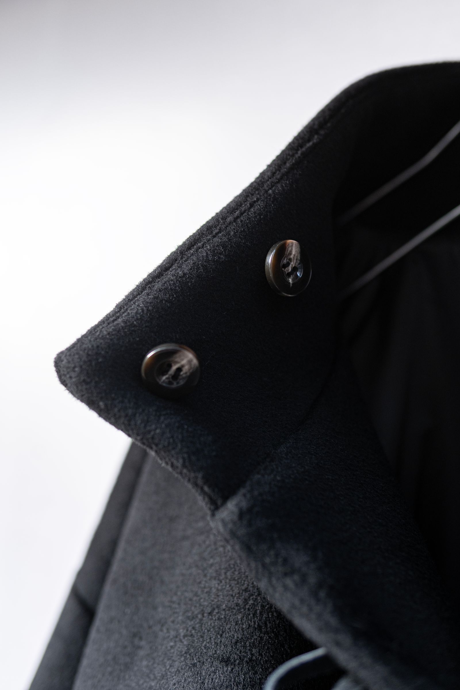 Bias Cut Short Duffle Coat / Black