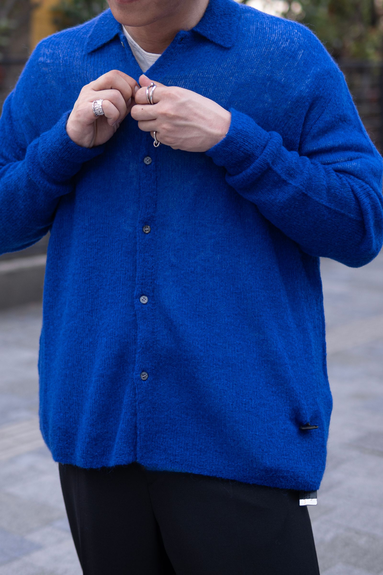 NOTHING SPECIAL KNITTED SHIRT / BREATH TAKING BLUE