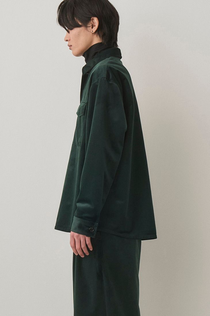 LUSTROUS CORDUROY SHIRT JACKET / GREEN