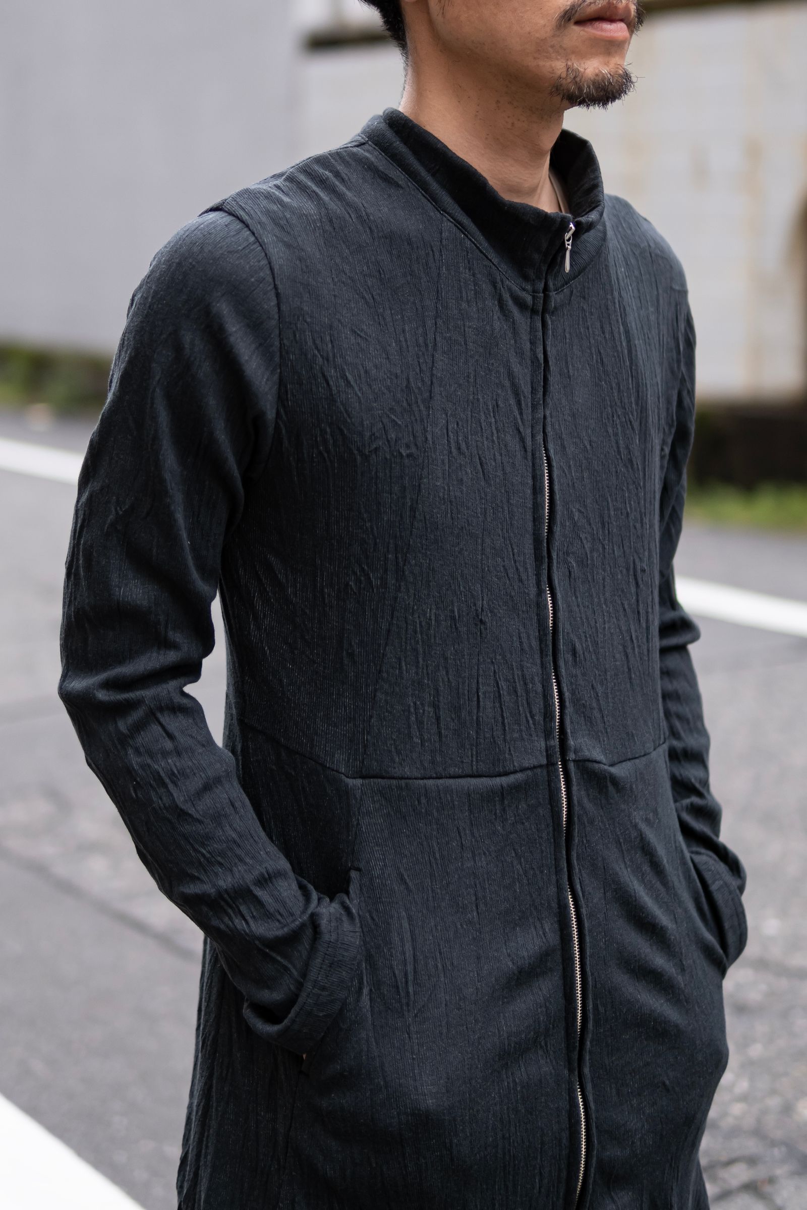 Ryoyu zipup onepiece / Black