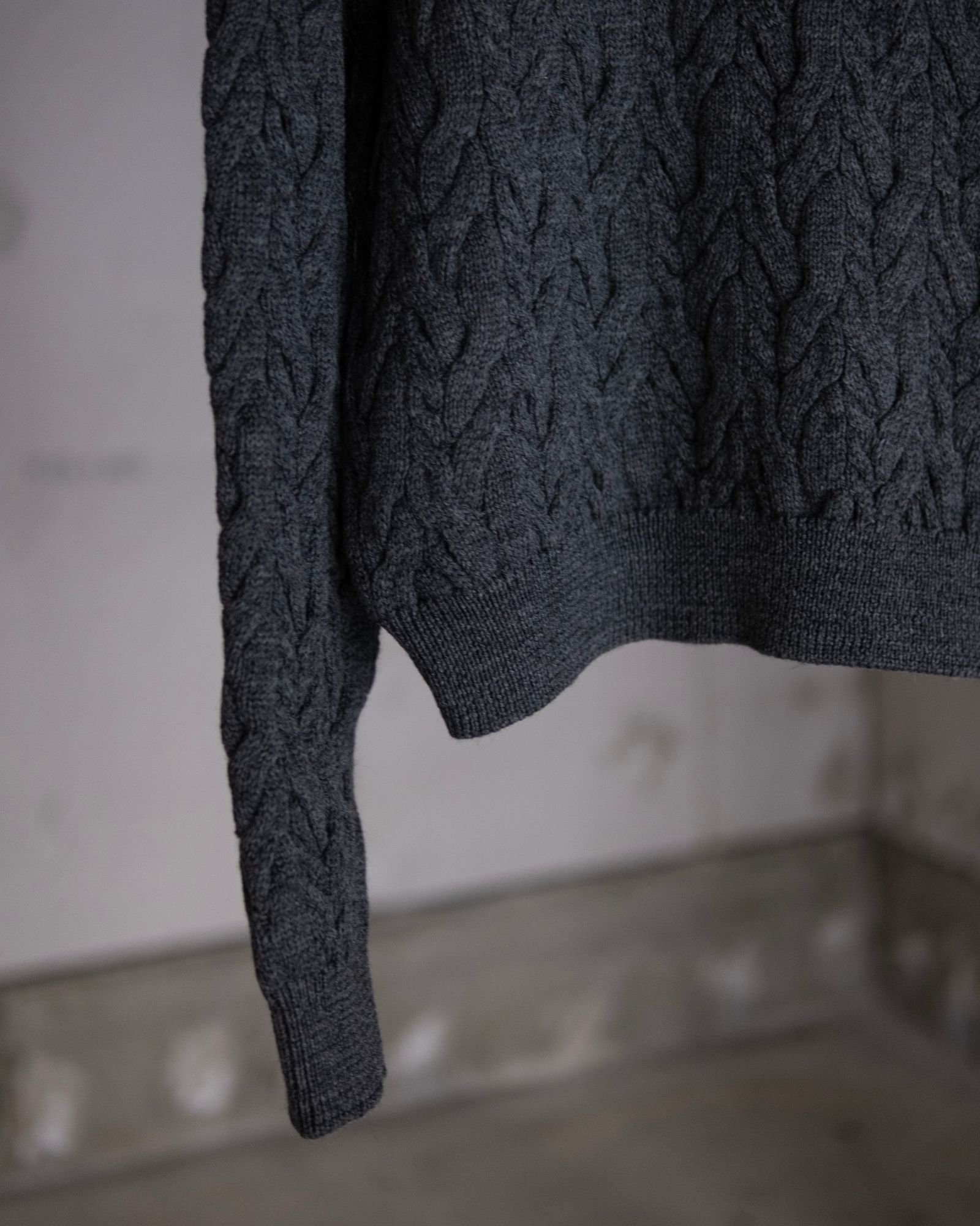 Cable Knit in Mérinos d'Arles / Gray Melange