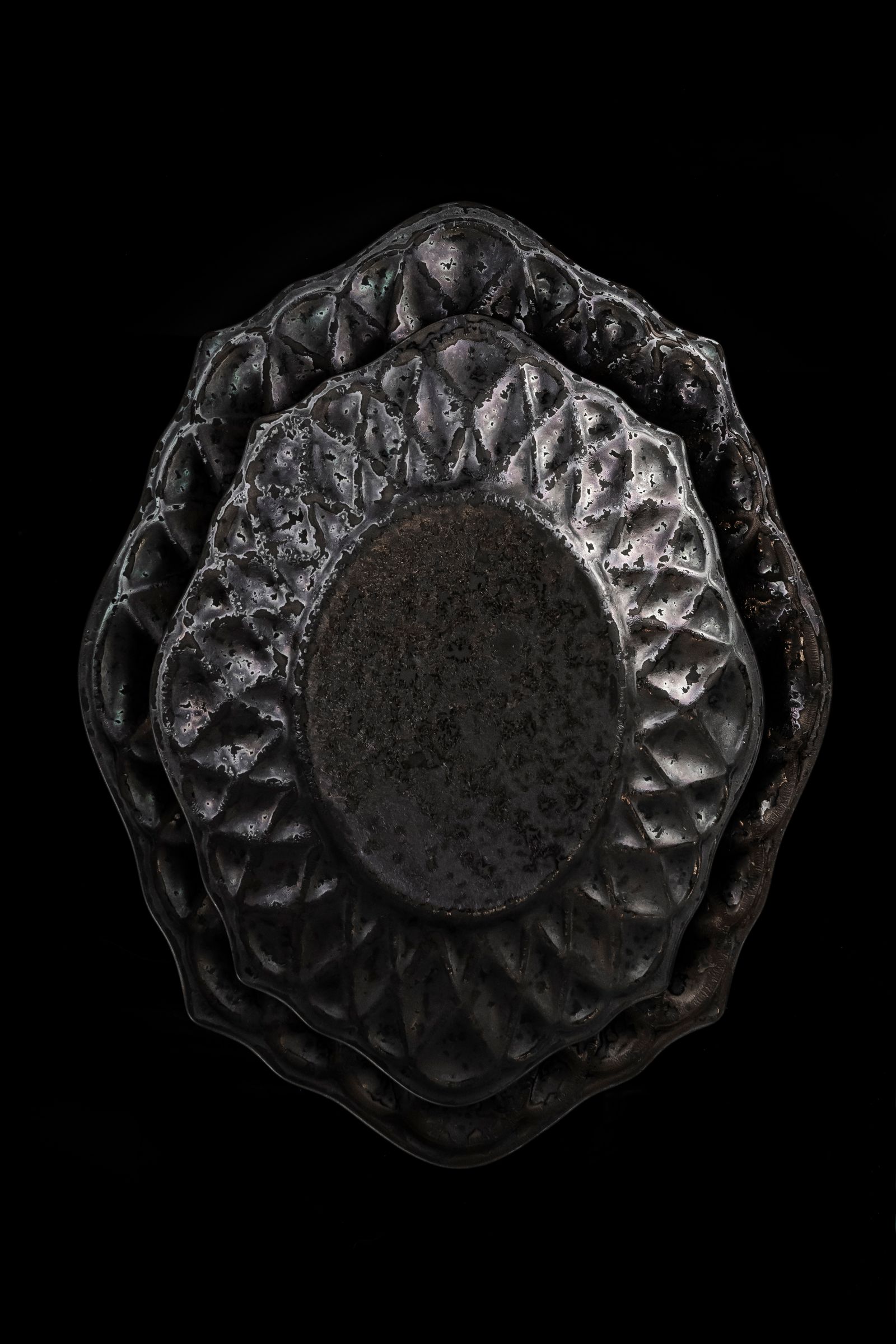 cushion plate -黒煌- L / 平皿