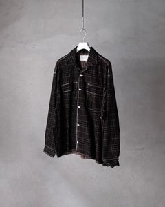 21W Yarn-Dyed Check Corduroy 50s Craftsman Shirt / Black