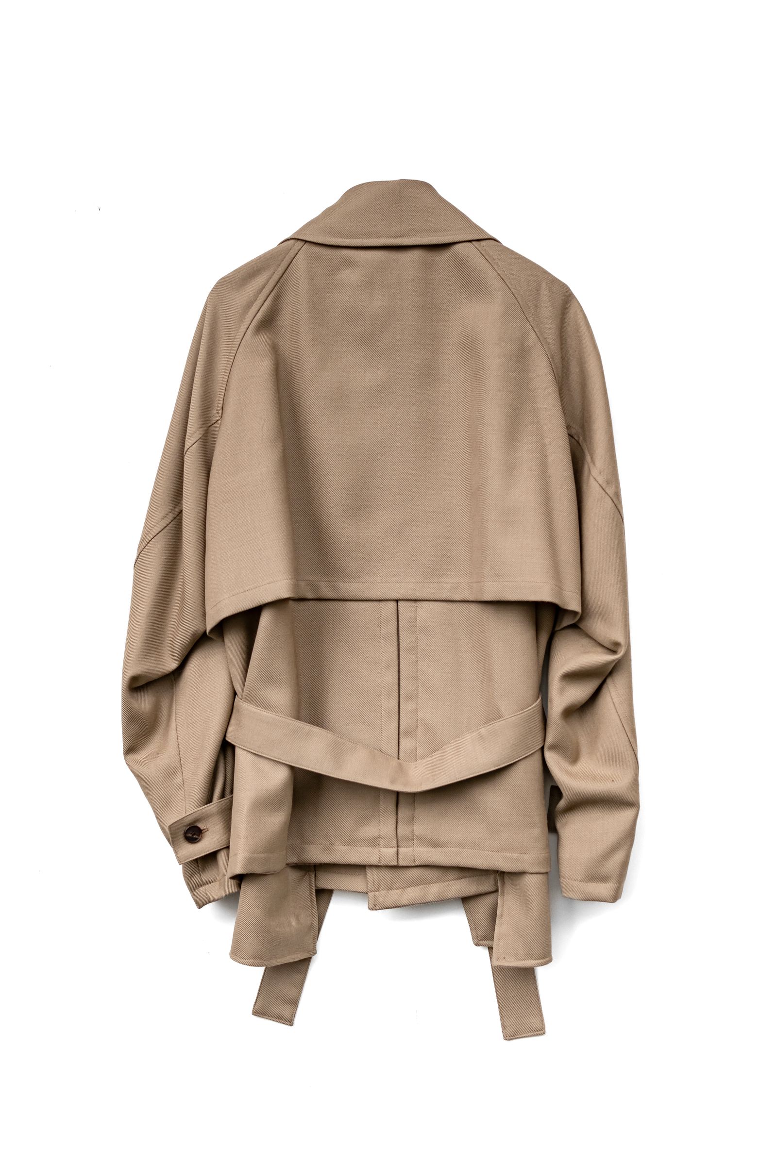 Blanc YM - Short trench coat / Beige | Retikle Online Store