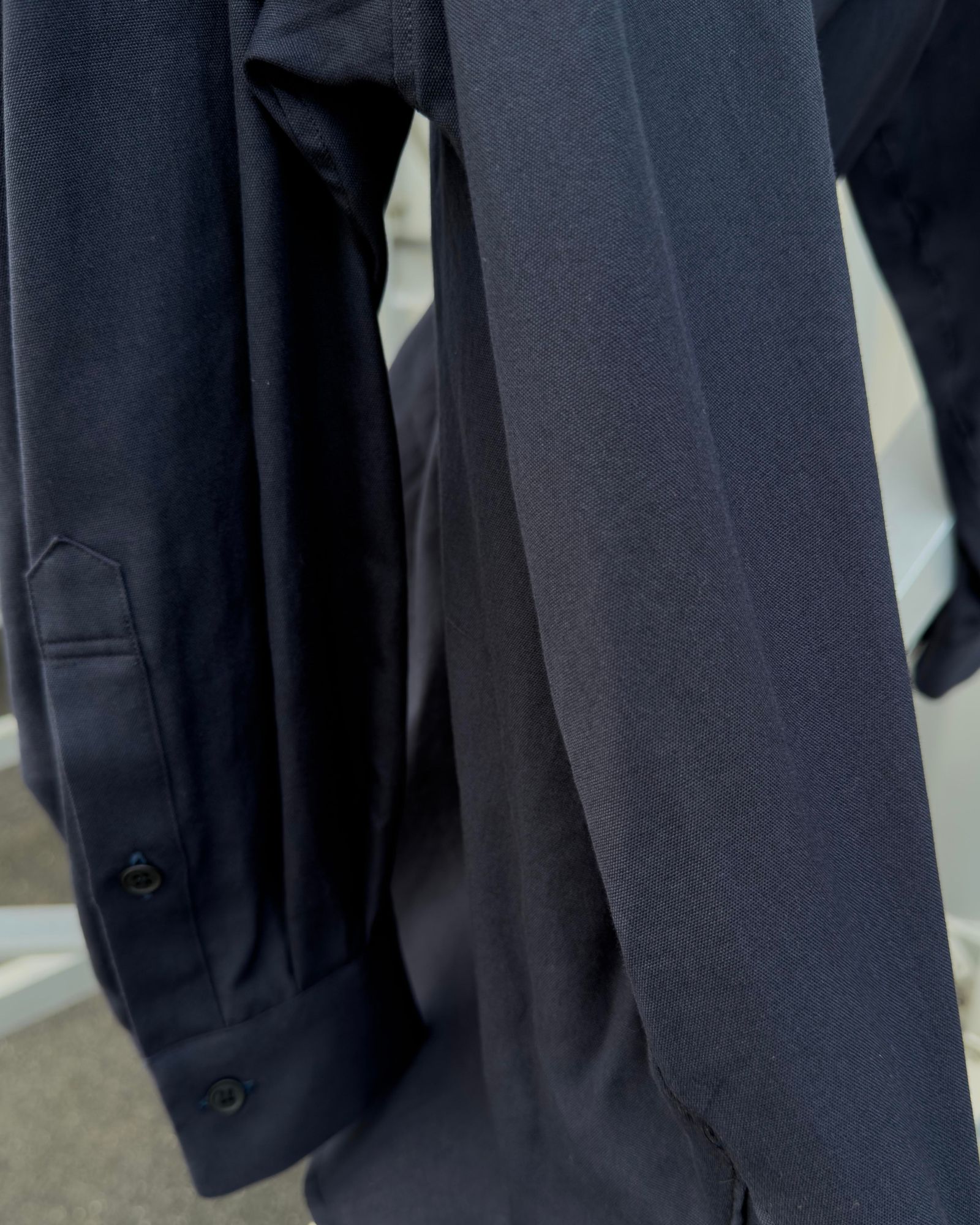 Soft Oxford Wide Shirts / Navy