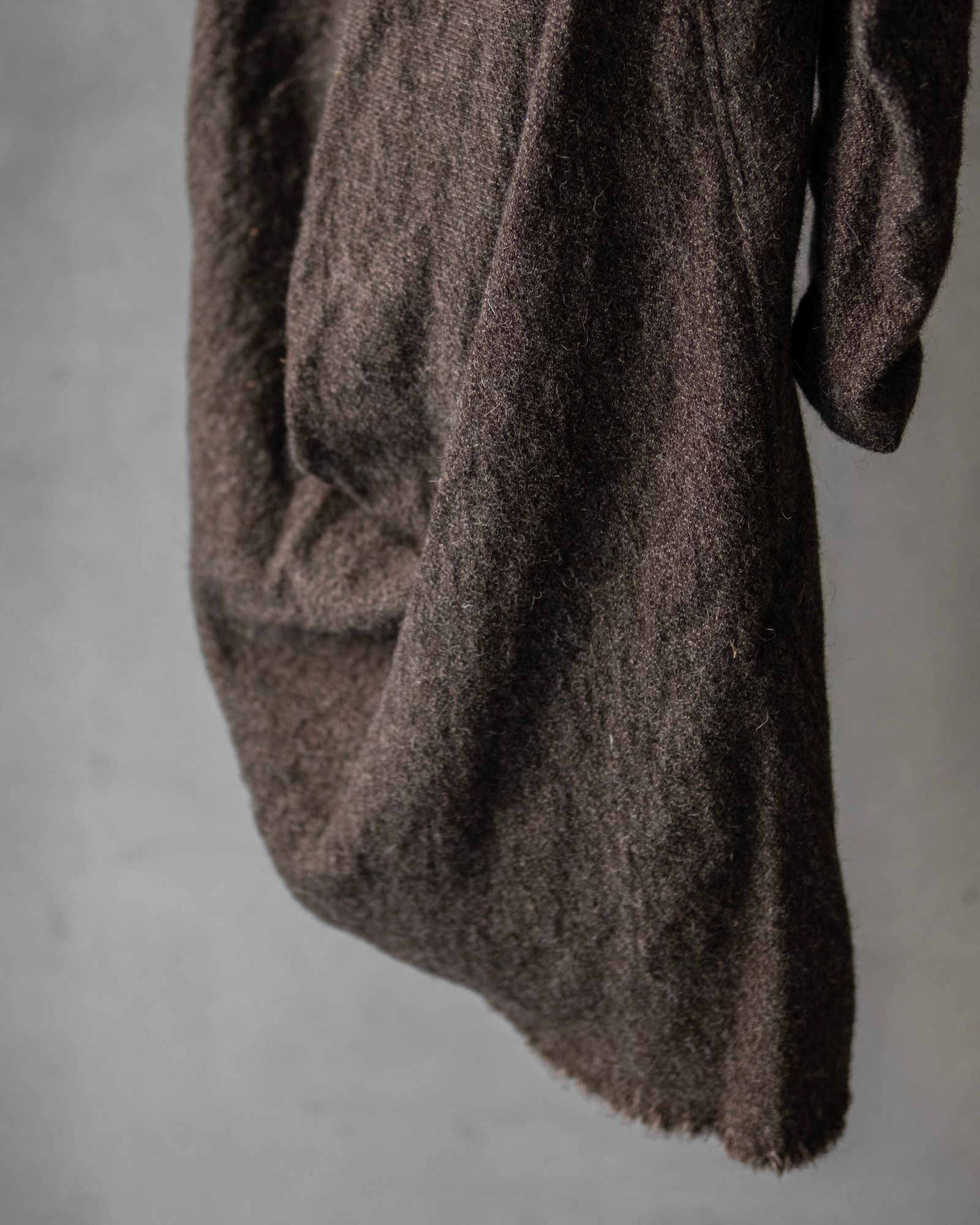 Draped Coat in Montafoner Wool / Charcoal Melange