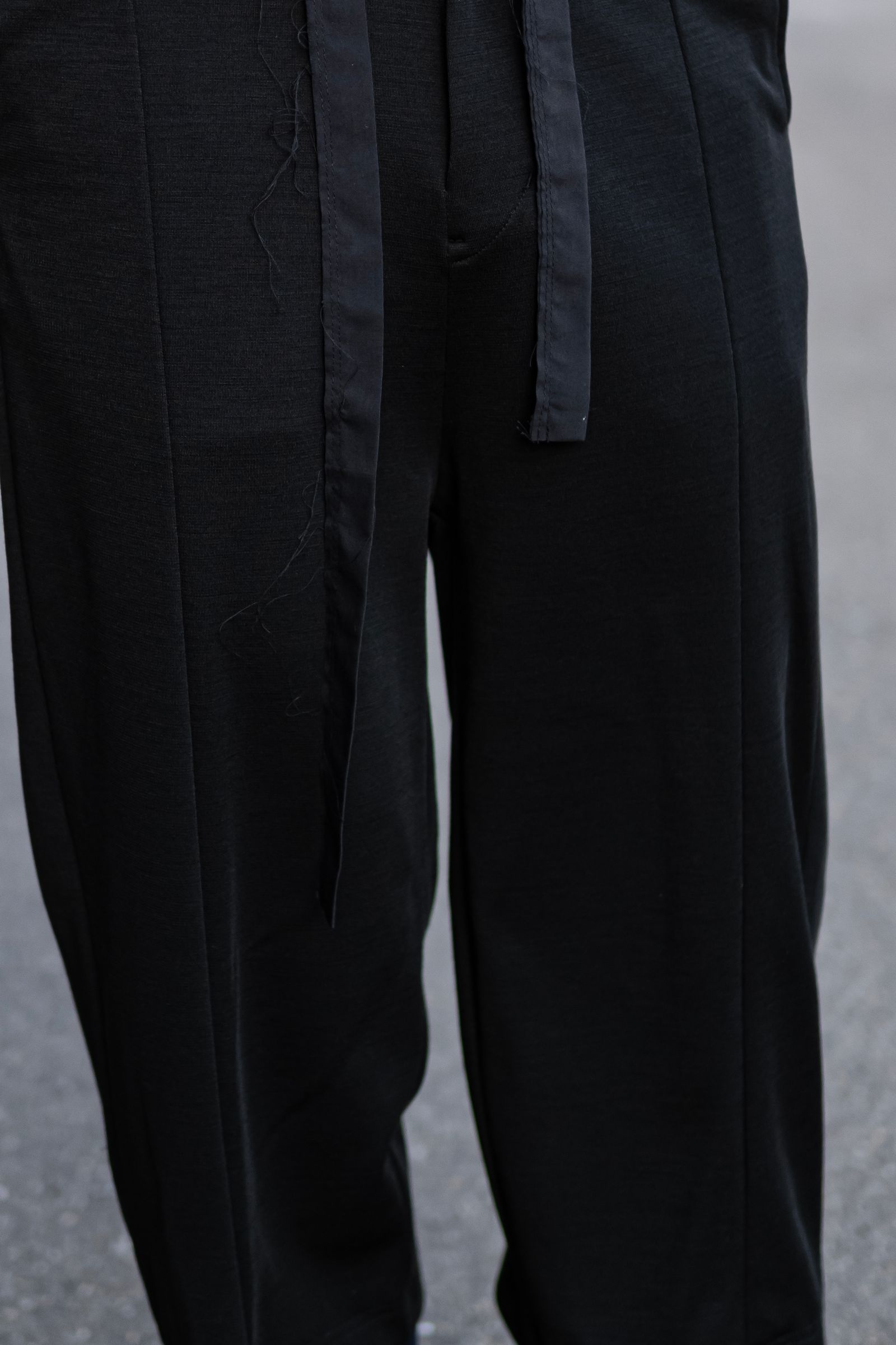 3D wide easy pants / Black