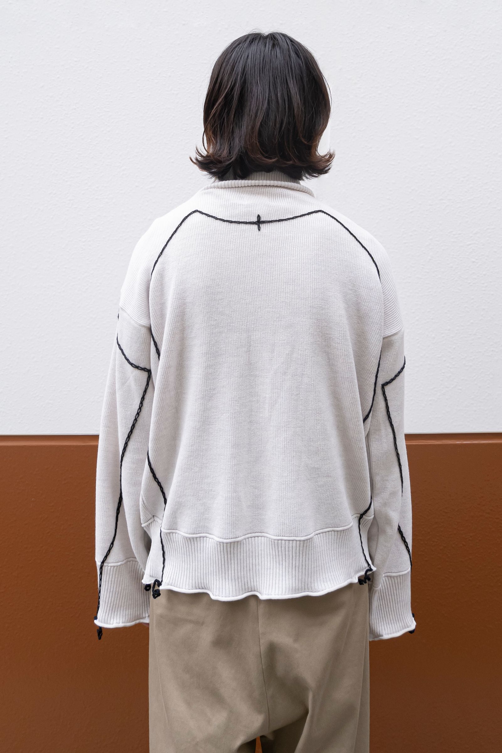 previous sweater / oatmeal×blackstitch