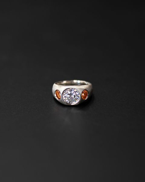 Cub Ring / Silver/Amber