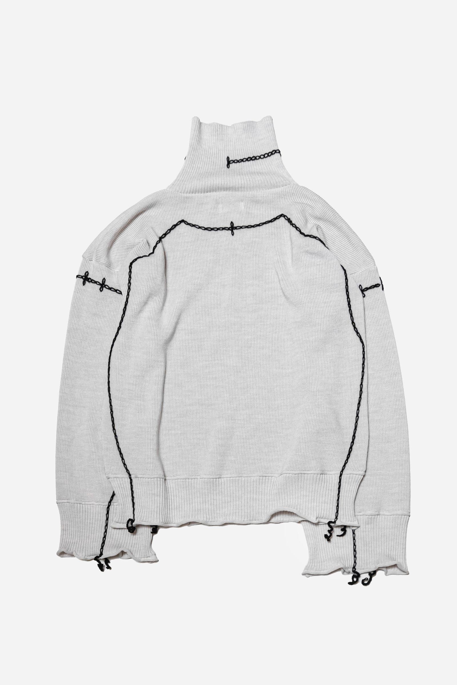 previous sweater / oatmeal×blackstitch