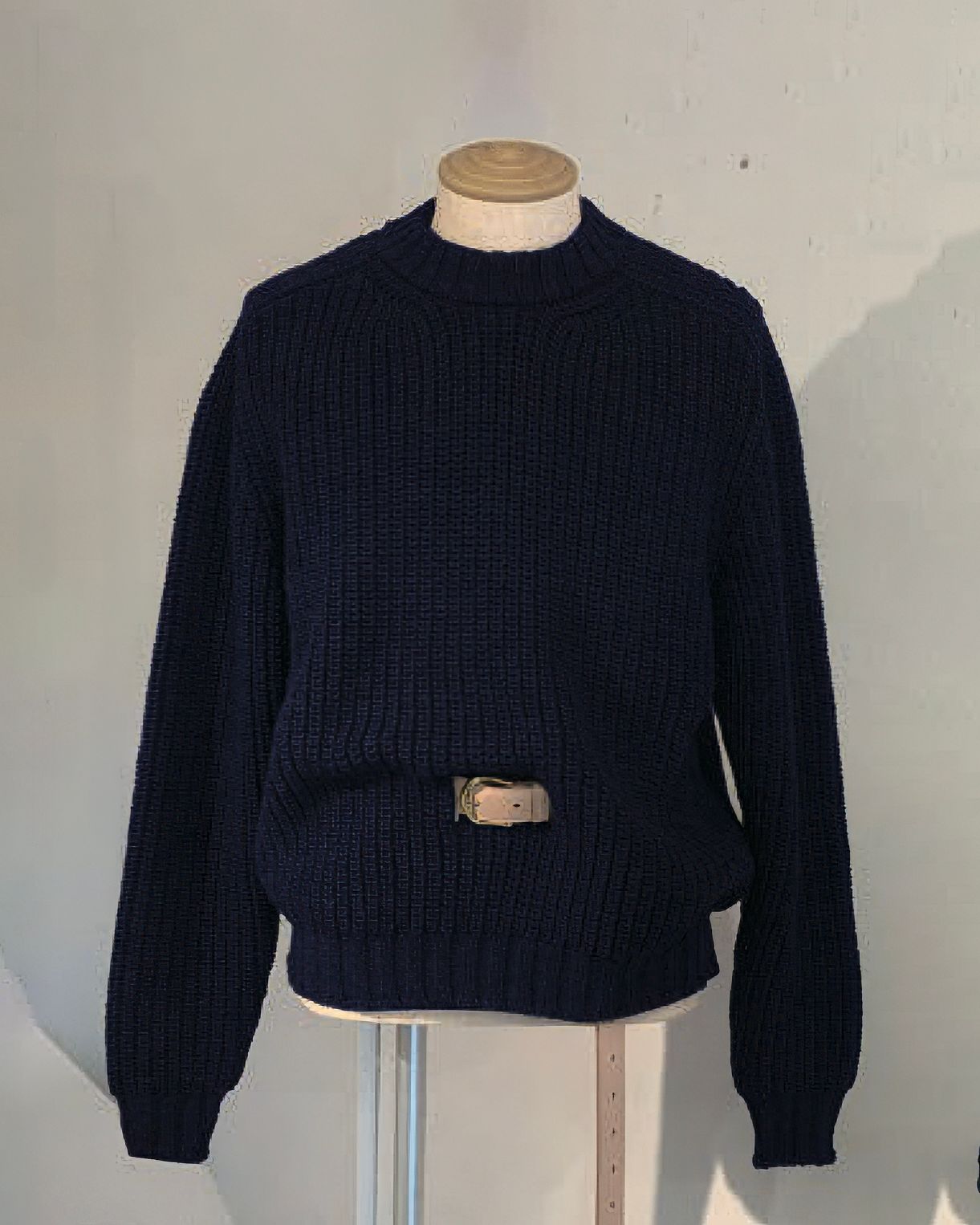 Belt Slit Knit in Mérinos d'Arles / Navy