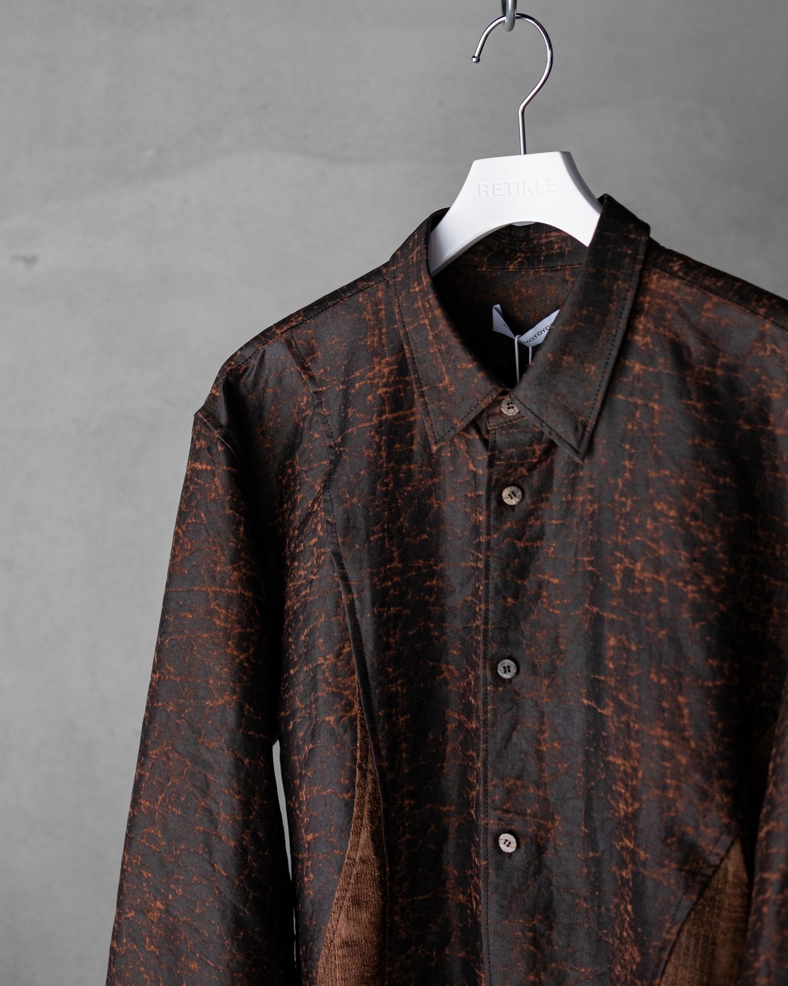 Silk Dorozome Shirt / Brown