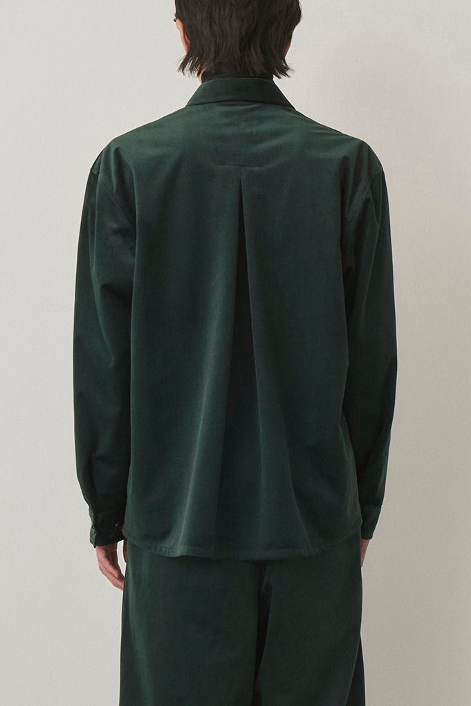LUSTROUS CORDUROY SHIRT JACKET / GREEN