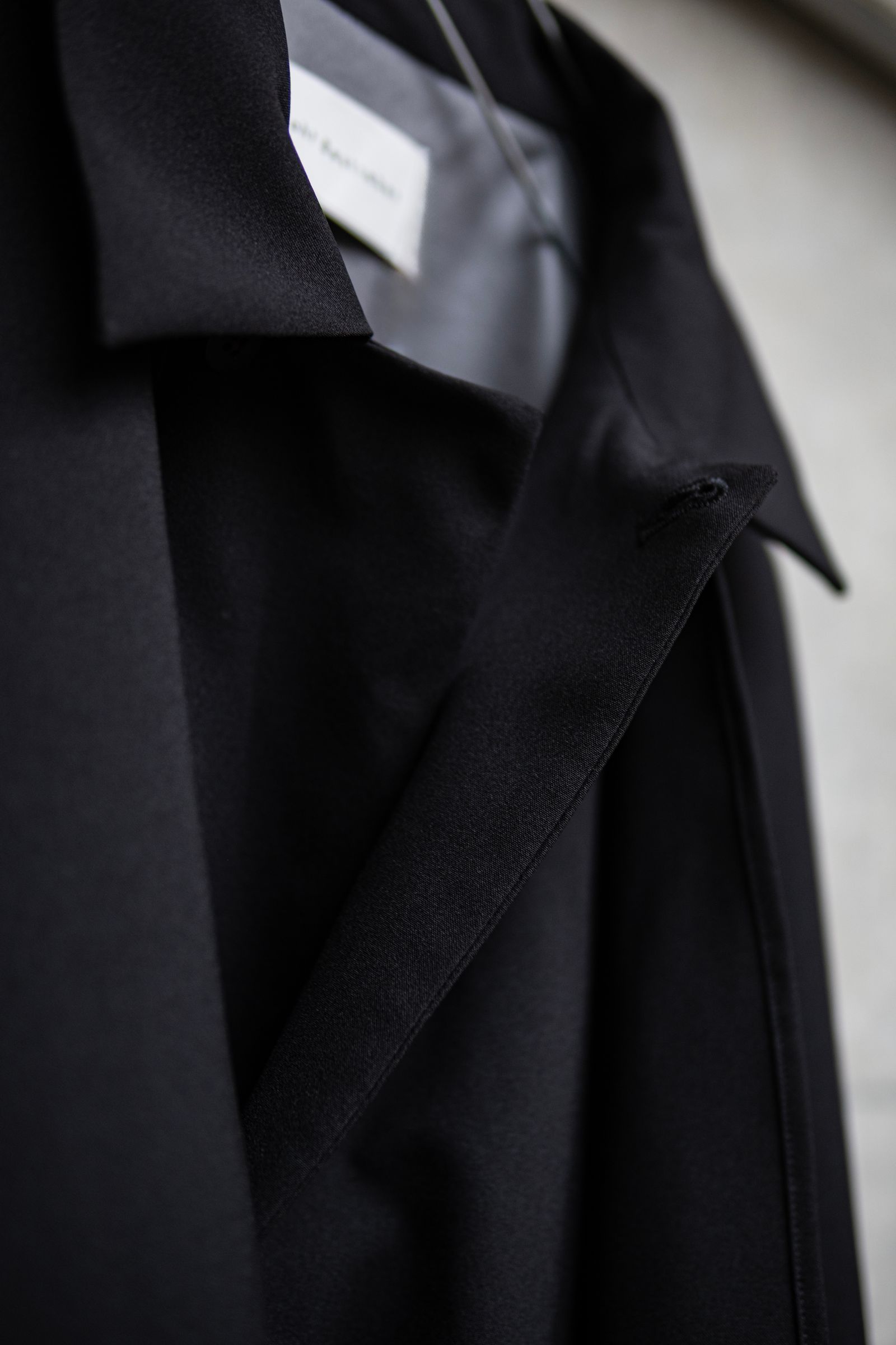 "3LAYER BONDING SUIT" Short trench functional jacket / BLACK