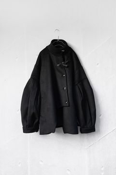 Bias Cut Short Duffle Coat / Black