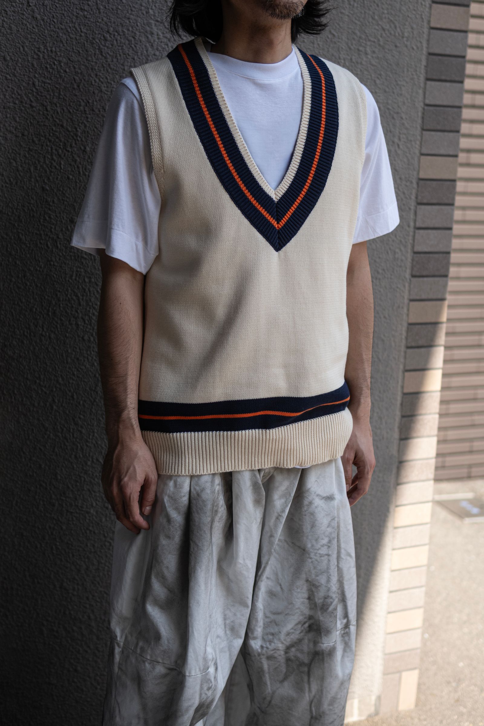 TILDEN KNIT VEST / ivory