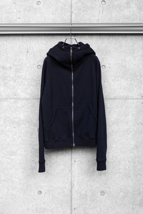 CROPPED BRUSHED HOODIE / BLACK
