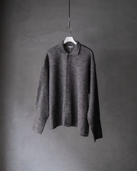 Kid Mohair Knit Shirts / Gray