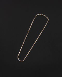 Signal Tennis Necklace / Silver/Amber