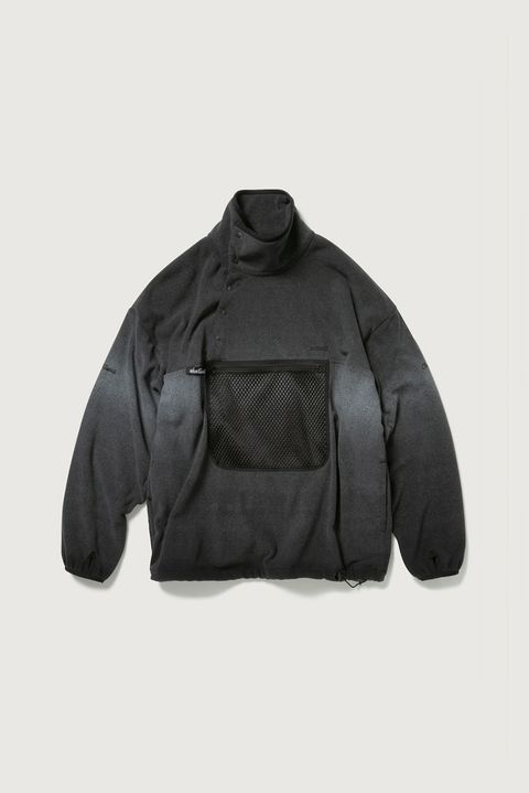 【INNAT×WILD THINGS】PIGMENT PRINT WASH POLARTEC PULLOVER / Black